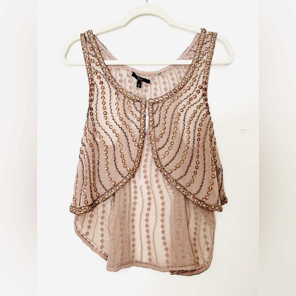 Gorgeous beaded cropped tank